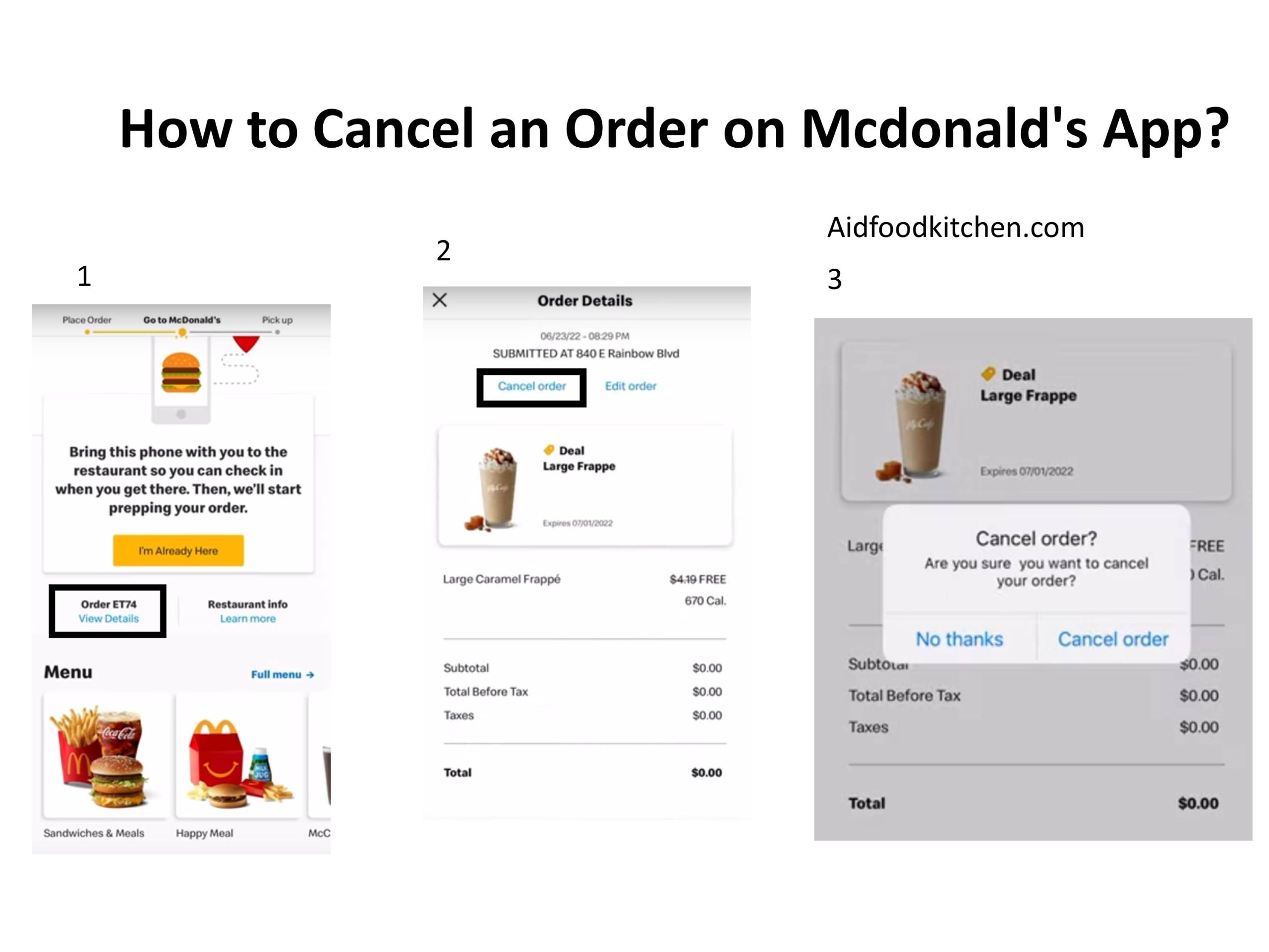 How to Cancel an Order on Mcdonald's App?